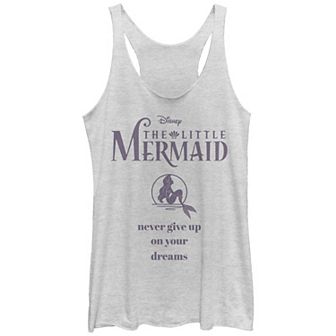 Disney's The Little Mermaid Ariel Never Give Up On Your Dreams Juniors' Racerback Tank Top