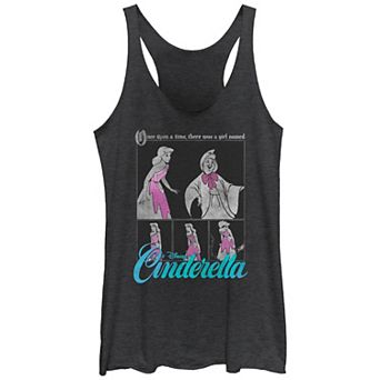 Disney's Cinderella With Her Fairy Godmother Juniors' Racerback Tank Top