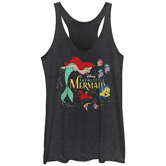 Disney's The Little Mermaid Ariel And Friends Movie Poster Juniors' Racerback Tank Top
