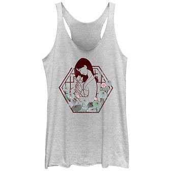 Disney's Mulan Profile Portrait Juniors' Racerback Tank Top