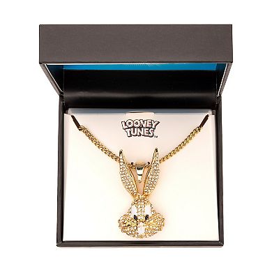 Looney Tunes Bugs Bunny Crystal Bling Necklace