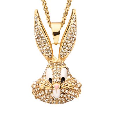 Looney Tunes Bugs Bunny Crystal Bling Necklace