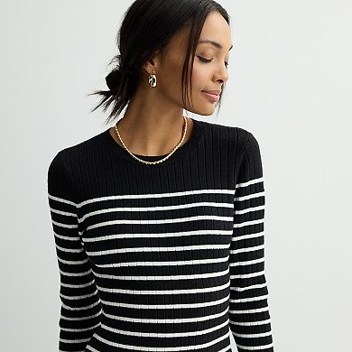 1212199 Grey Flare Sweater Dress