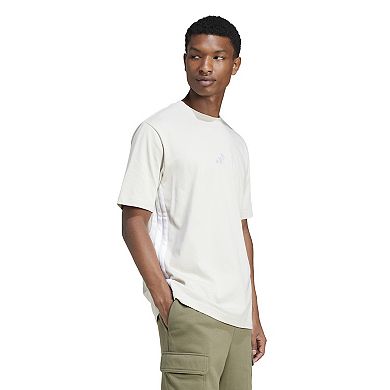 Mens adidas Essentials 3-Stripes Single Jersey Sportswear T-Shirt
