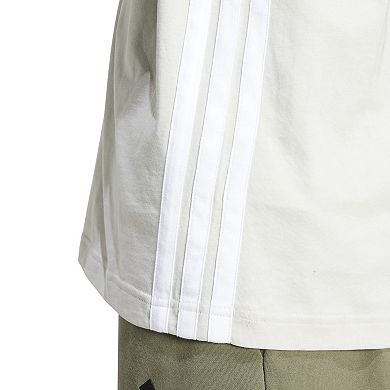 Mens adidas Essentials 3-Stripes Single Jersey Sportswear T-Shirt