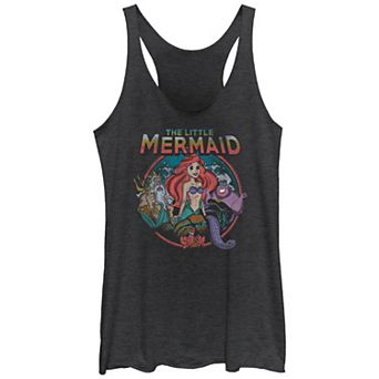 Disney's The Little Mermaid Ariel Group Stamp Juniors' Racerback Tank Top