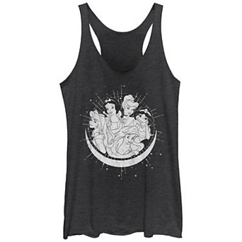 Disney's Princess Aurora, Snow White, Cinderella, Jasmine & Ariel Celestial At Night Juniors' Racerback Tank Top