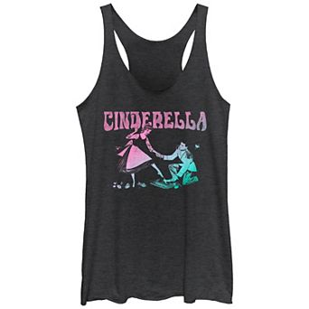 Disney's Cinderella Trying Glass Slipper Juniors' Racerback Tank Top