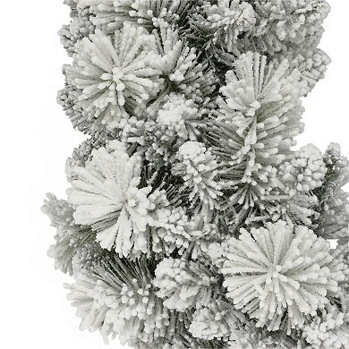 PULEO INTERNATIONAL 20-ft. Flocked Spruce Artificial Garland