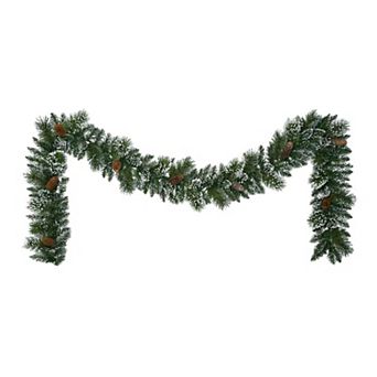 PULEO INTERNATIONAL 9-ft. Snowy Artificial Garland