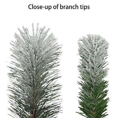 PULEO INTERNATIONAL 36-in. Pre-Lit Flocked Artificial Pine Mailbox Cover