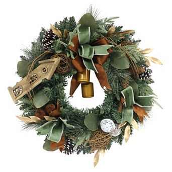 PULEO INTERNATIONAL Adorned Pine Artificial Wreath