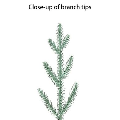 Puleo International Inc. Pre-Lit Potted Blue Arctic Fir Artificial Tree