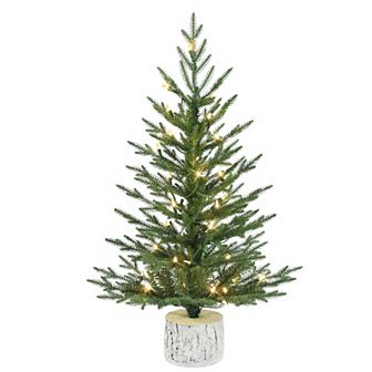 PULEO INTERNATIONAL 3-ft. Pre-Lit Potted Arctic Fir Artificial Christmas Tree