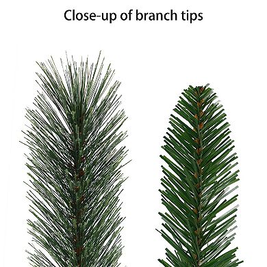 PULEO INTERNATIONAL 3.5-ft. Pre-Lit Artificial Potted Trees 2-piece Set