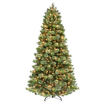 PULEO INTERNATIONAL 7.5-ft. Pre-Lit Oklahoma Pine Artificial Christmas Tree