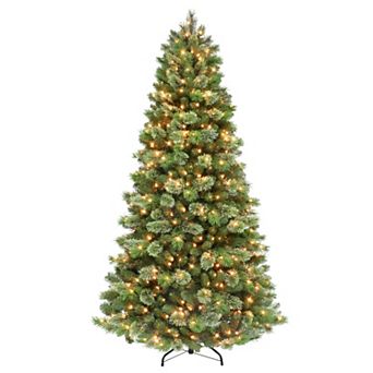 PULEO INTERNATIONAL 7.5-ft. Pre-Lit Oklahoma Pine Artificial Christmas Tree