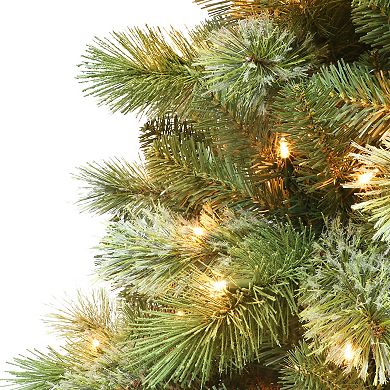 PULEO INTERNATIONAL 7.5-ft. Pre-Lit Oklahoma Pine Artificial Christmas Tree