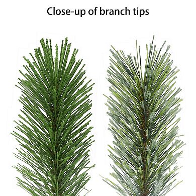 PULEO INTERNATIONAL 7.5-ft. Pre-Lit Oklahoma Pine Artificial Christmas Tree