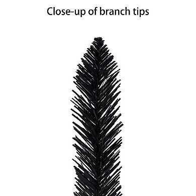 Puleo International Inc. 6-ft. Pre-Lit Black Carson Pine Artificial Christmas Tree