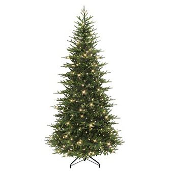 Puleo International Inc. 7.5-ft. Pre-Lit Slim Calgary Fir Artificial Christmas Tree