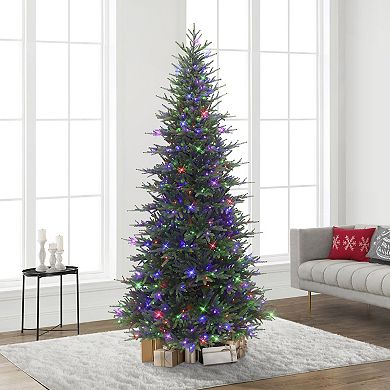 Puleo International Inc. 7.5-ft. Pre-Lit Slim Calgary Fir Artificial Christmas Tree