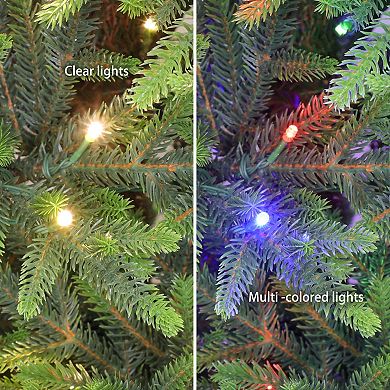 Puleo International Inc. 7.5-ft. Pre-Lit Slim Calgary Fir Artificial Christmas Tree