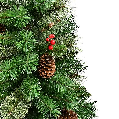 PULEO INTERNATIONAL 3-ft. Pre-Lit Pine Christmas Tree in Burlap Sac