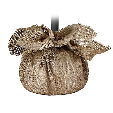 PULEO INTERNATIONAL 3-ft. Pre-Lit Pine Christmas Tree in Burlap Sac