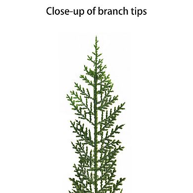 Puleo International Inc. 4 ft. Pre-Lit Cedar Artificial Christmas Tree