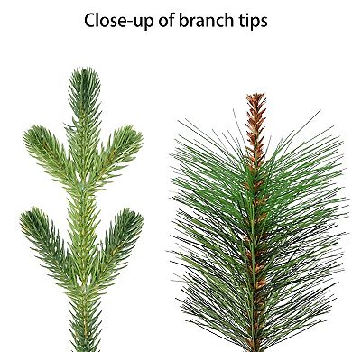 Puleo International Inc. 7.5-ft. Pre-Lit Albany Spruce Adorned Artificial Christmas Tree