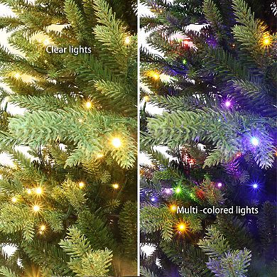 Puleo International Inc. 7.5 ft. Pre-Lit Dorchester Fir Artificial Christmas Tree