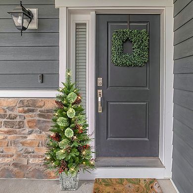 Puleo International Inc. 4.5-ft. Pre-Lit Potted Artificial Tree