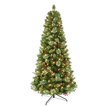 Puleo International Inc. 6.5-ft. Pre-Lit Washington Spruce Artificial Christmas Tree