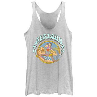Disney's Aladdin Flying Carpet Surfing Juniors' Racerback Tank Top