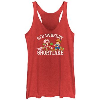 Juniors' Strawberry Shortcake And Huckleberry Pie Bonding Racerback Tank Top