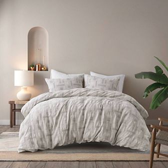 INK+IVY Cairo 3 pc Cotton Jacquard Duvet Cover Set