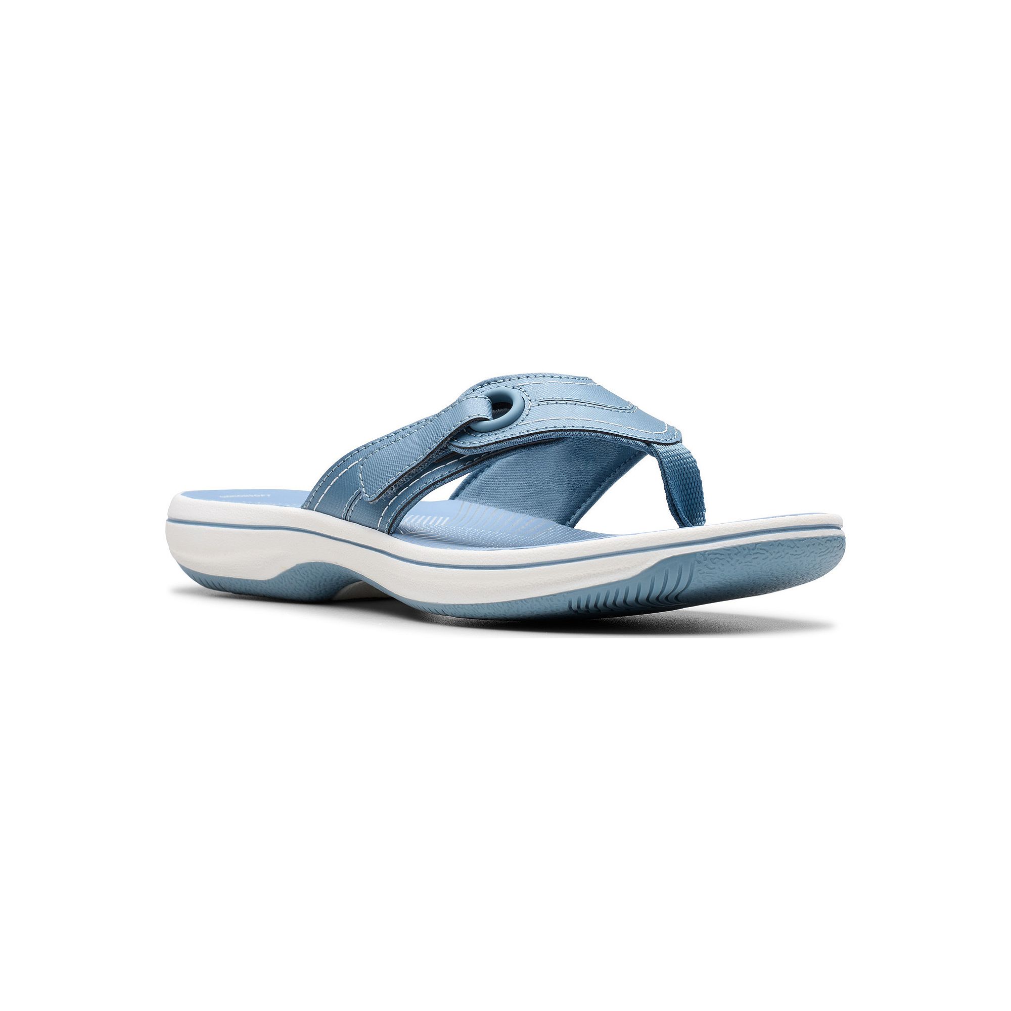 Clarks® Cloudsteppers Breeze Reyna Womens Flip Flop Sandals, Size: 8, Blu
