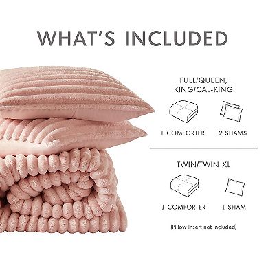 510 Design Avril Fluffy Ribbed Plush Comforter Set