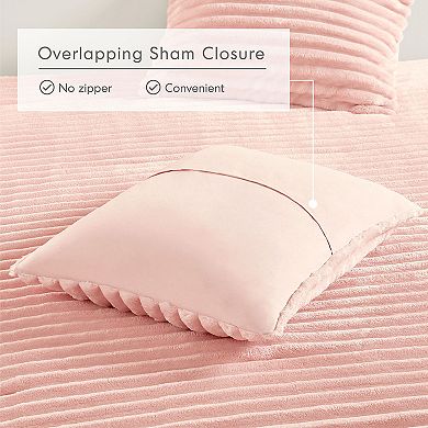 510 Design Avril Fluffy Ribbed Plush Comforter Set