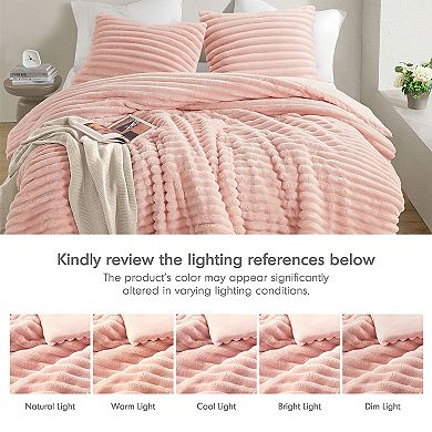 510 Design Avril Fluffy Ribbed Plush Comforter Set