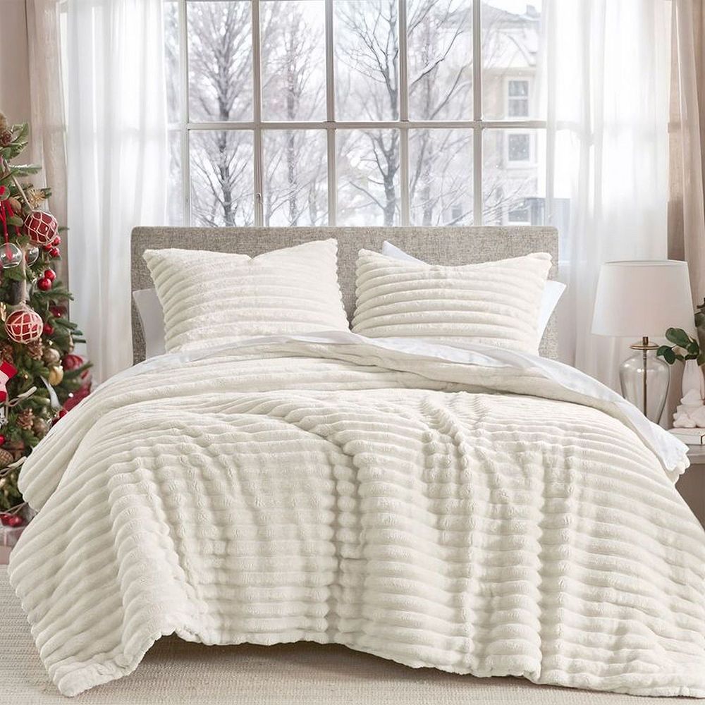 510 Design Avril Fluffy Ribbed Plush Comforter Set