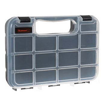 Stalwart Portable 14-Compartment Locking Storage Case