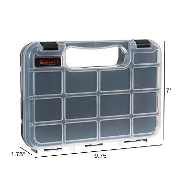 Stalwart Portable 14-Compartment Locking Storage Case