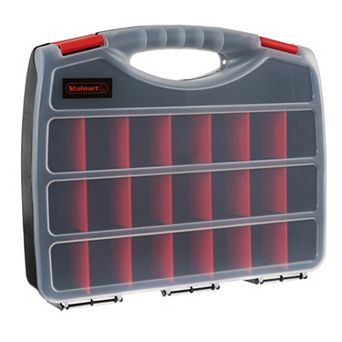 Stalwart Portable 23-Compartment Locking Storage Case