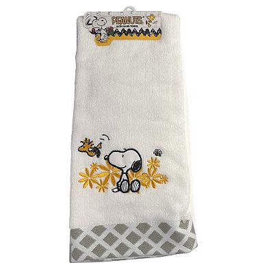 Peanuts Snoopy & Woodstock Floral Hand Towel