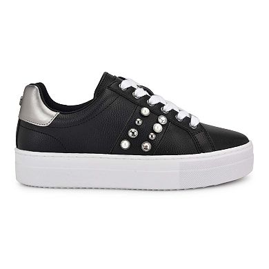 Nine West Gripes Lace-Up Round Toe Women's Platform Sneakers