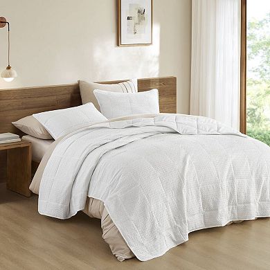 510 Design Mina Waffle Weave Textured Quilt Set