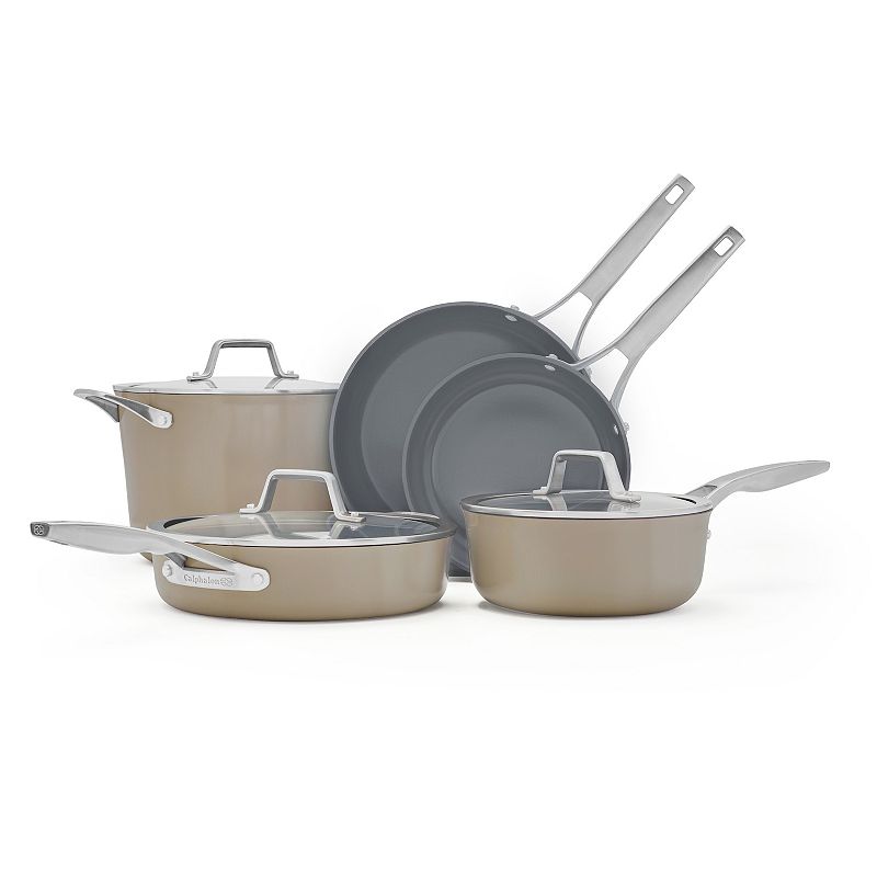 UPC 016853112821 product image for Calphalon® Premier Ceramic Nonstick 8-pc. Cookware Set, Brown | upcitemdb.com