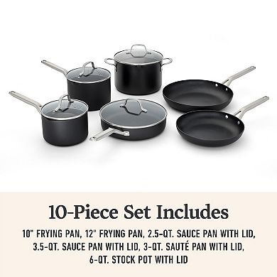 Calphalon Hard-Anodized Aluminum Nonstick 10-pc. Cookware Set